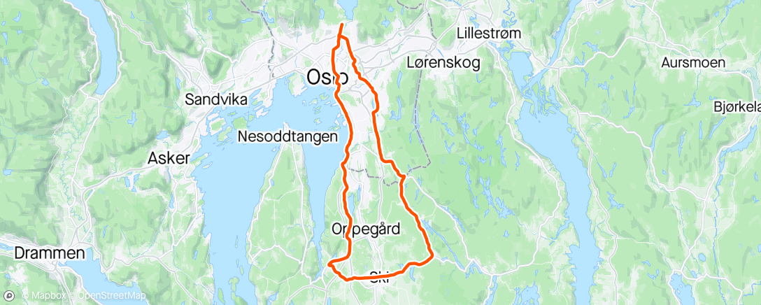 Map of the activity, Søndagstur med Lars i blåsten