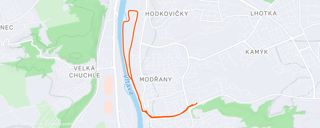 Map of the activity, Afternoon Trail Run