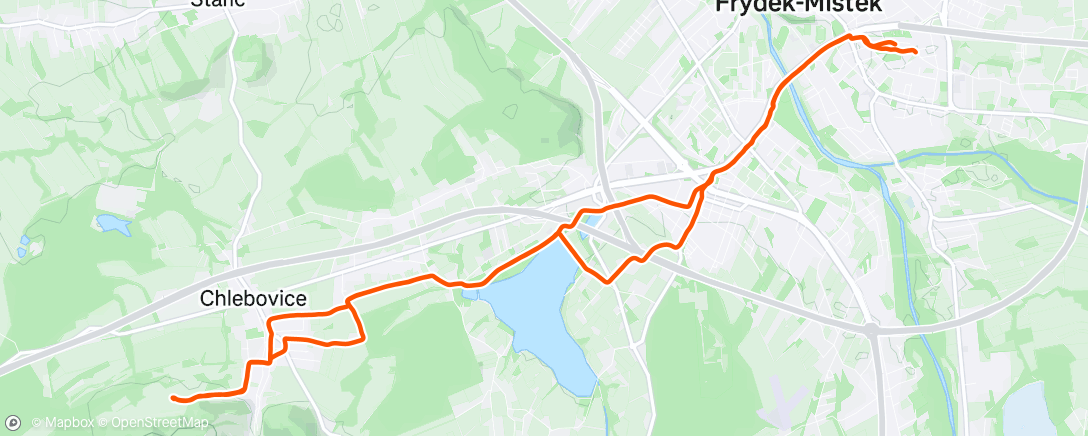 Map of the activity, Afternoon Ride