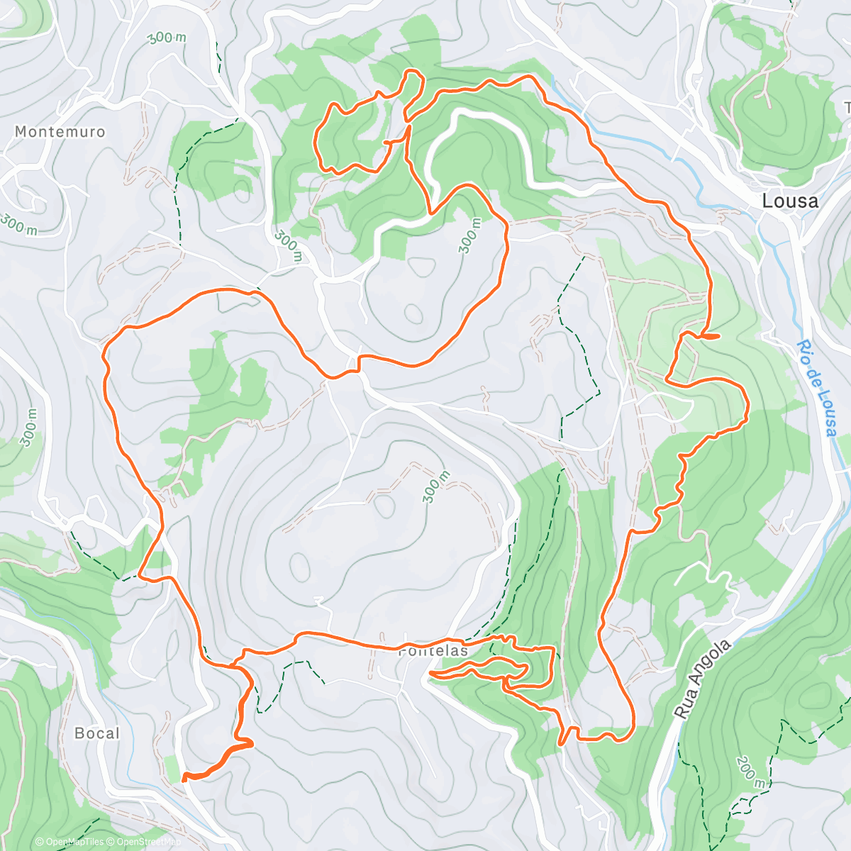 Map of the activity, Treino no Bocal