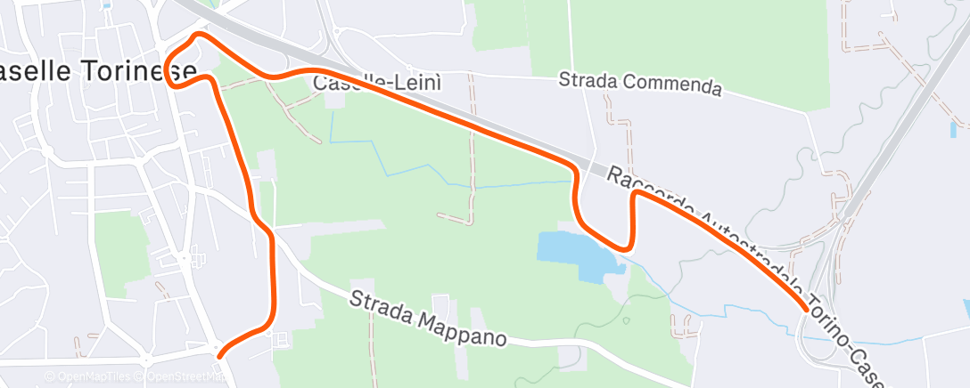 Map of the activity, Corsa pomeridiana