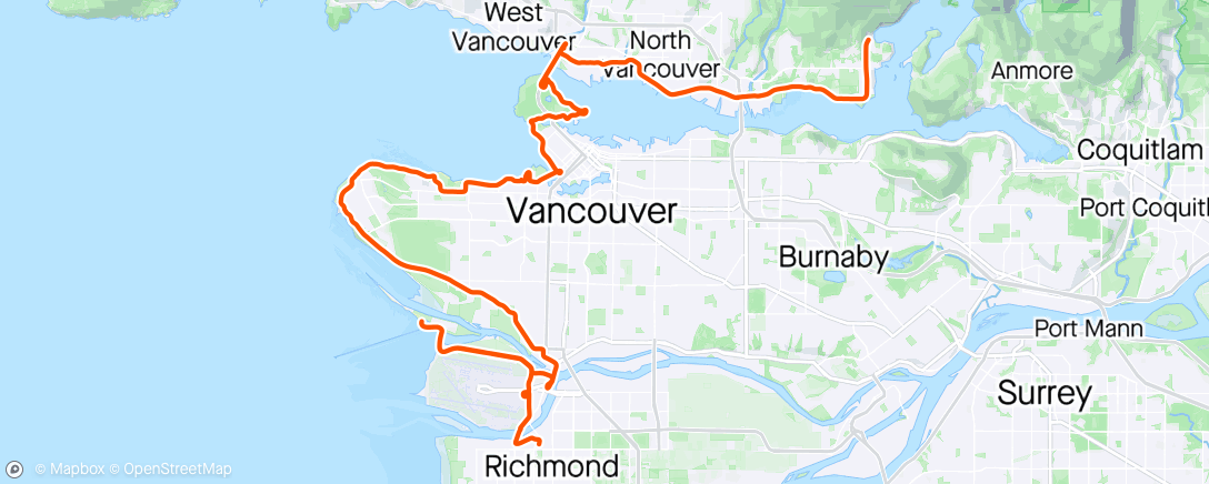 Map of the activity, Vancouver, Deep Cove