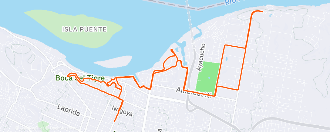 Map of the activity, Morning Run