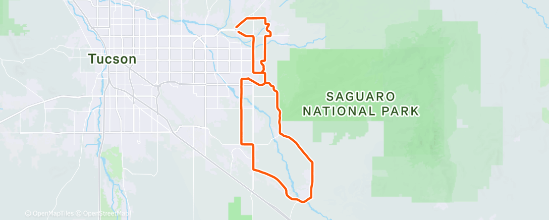 Map of the activity, Lunch Ride