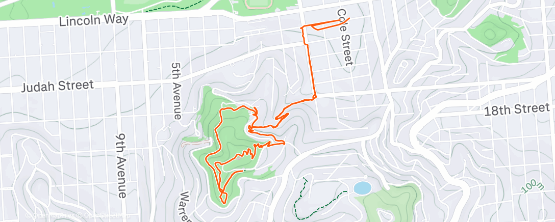 Map of the activity, Afternoon Hike
