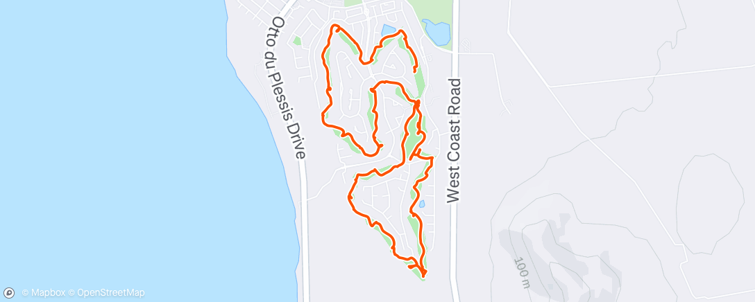 Map of the activity, Morning Golf