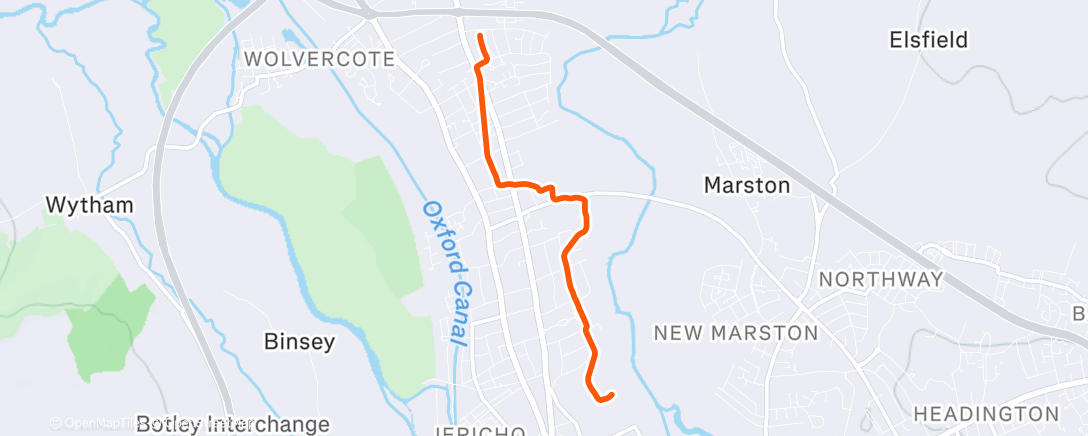 Map of the activity, Morning Run
