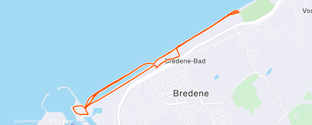 Map of the activity, Beach race Bredene 🏖️