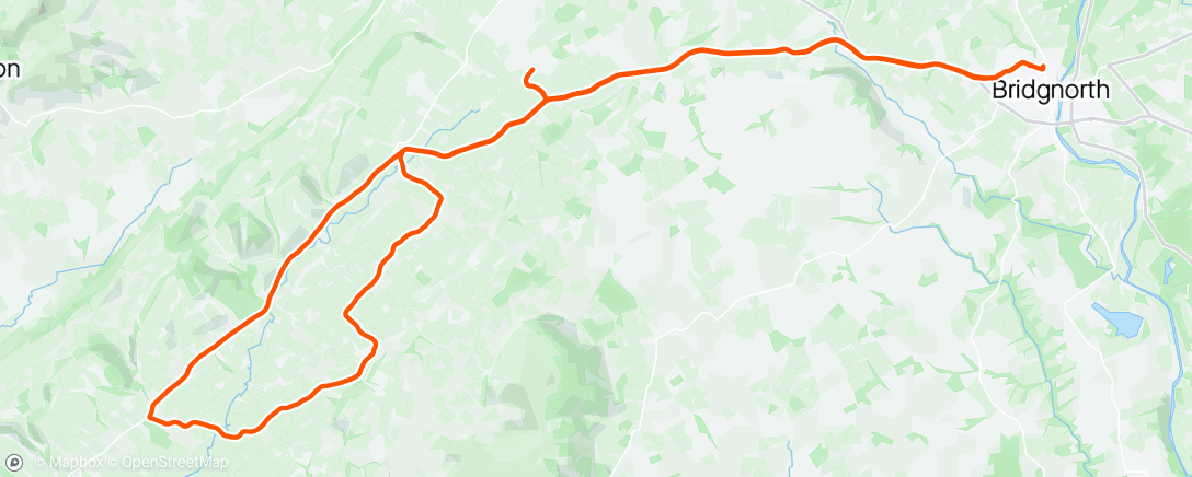 Map of the activity, BCC Group Ride