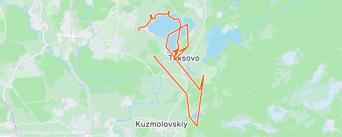 Map of the activity, Evening Run