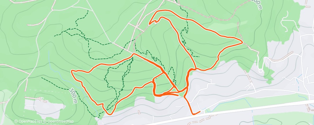 Map of the activity, Lunch Trail Run