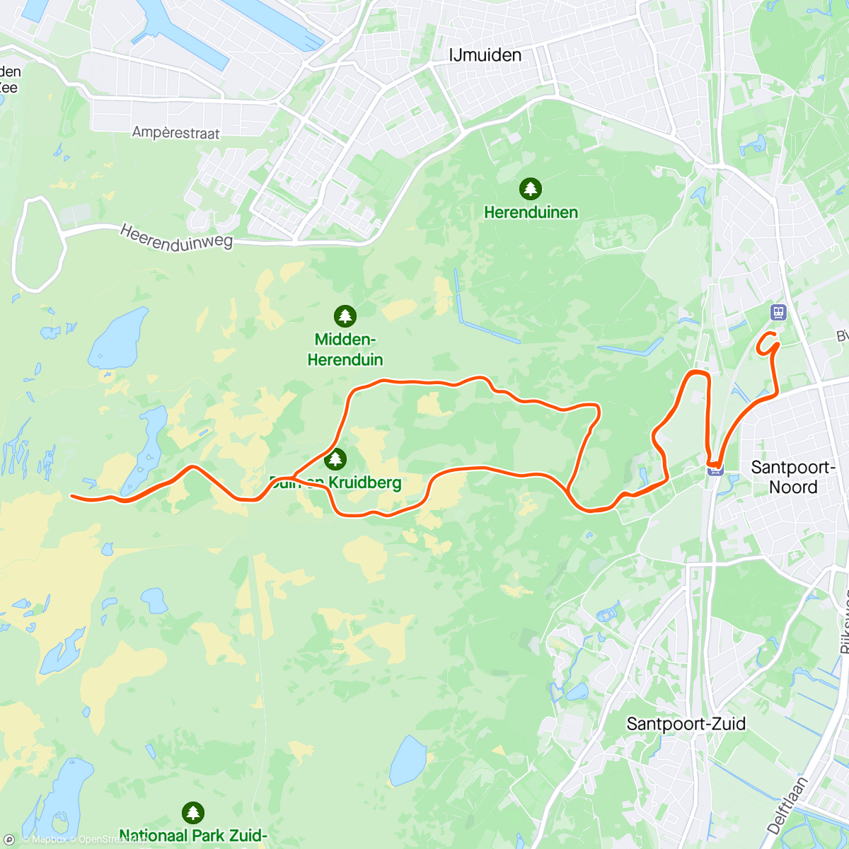 Map of the activity, Pim Mulierloop Santpoort