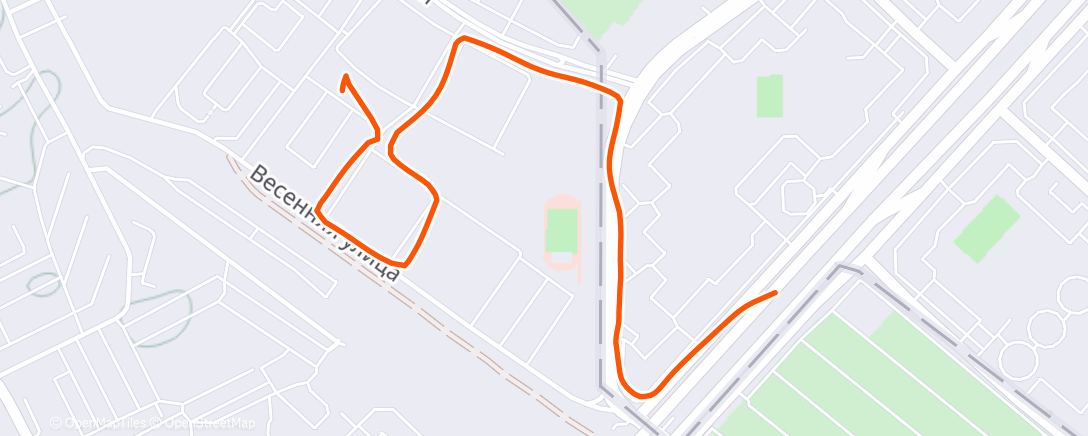 Map of the activity, Утренний забег