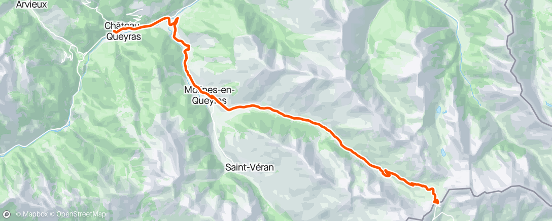 Map of the activity, ROUVY - Col Agnel  (Chateau Queyras)