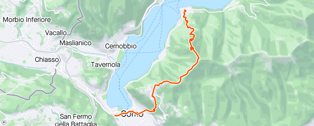 Map of the activity, Torno, Brunate til Como 😘