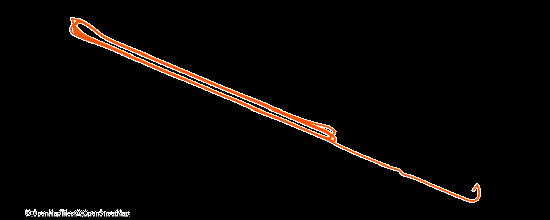 Map of the activity, Vuelta ciclista por la tarde