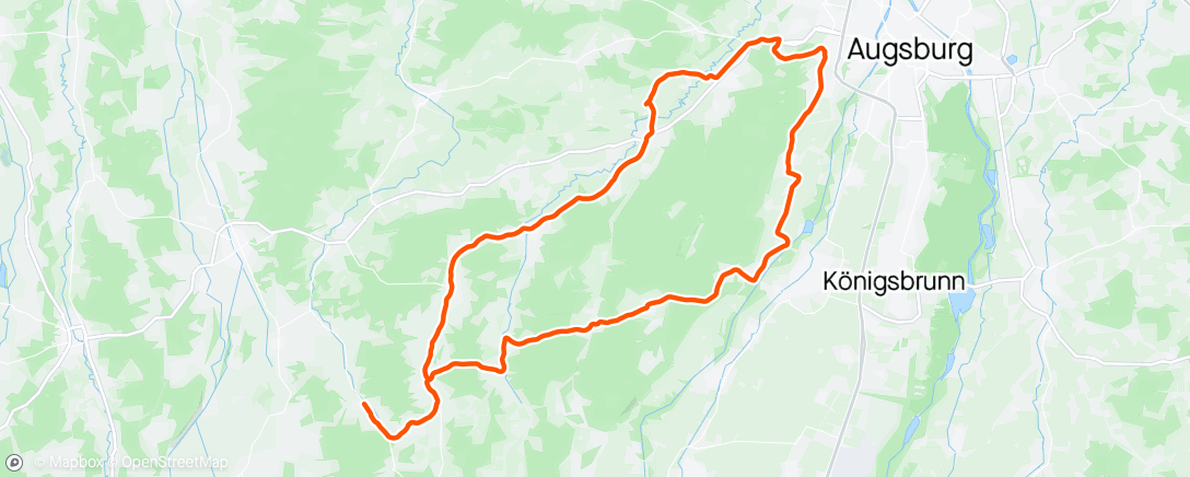 Map of the activity, Rennrad Feierabend loop