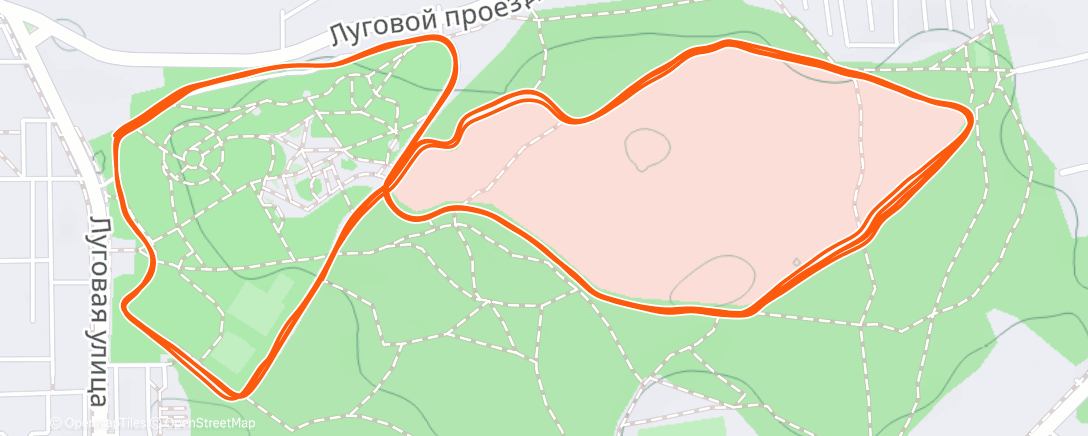 Map of the activity, Ночной забег
