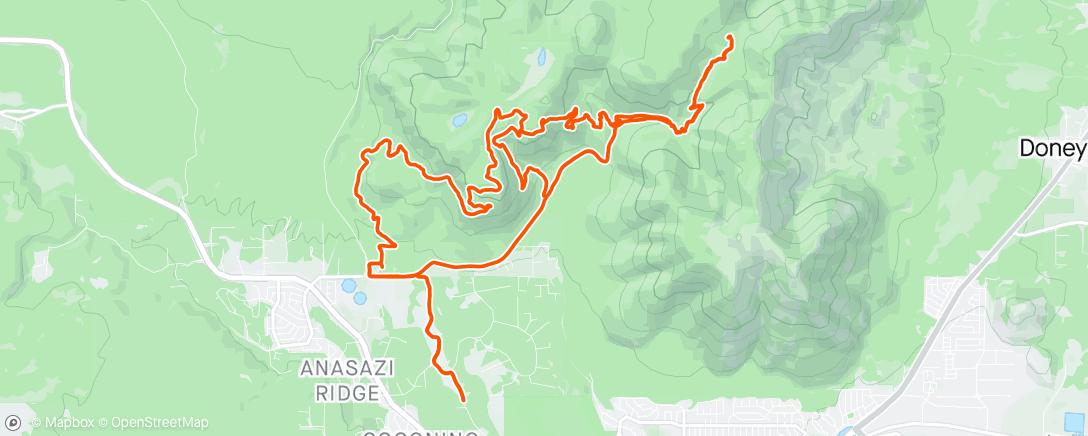 Map of the activity, Riding with Chance