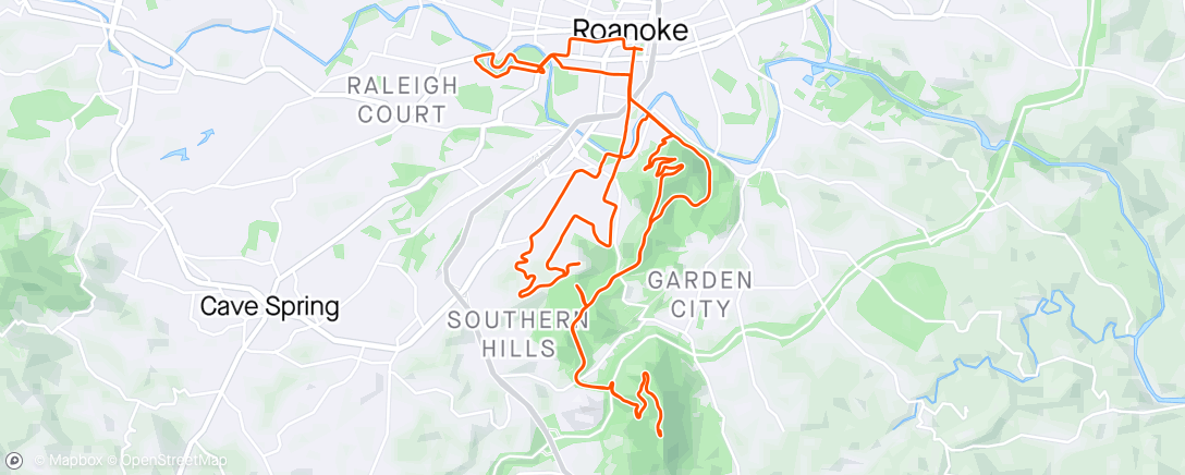 Map of the activity, 2nd half of the Double Blue Ridge