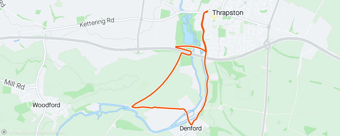 「Thrapston jog group」活動的地圖