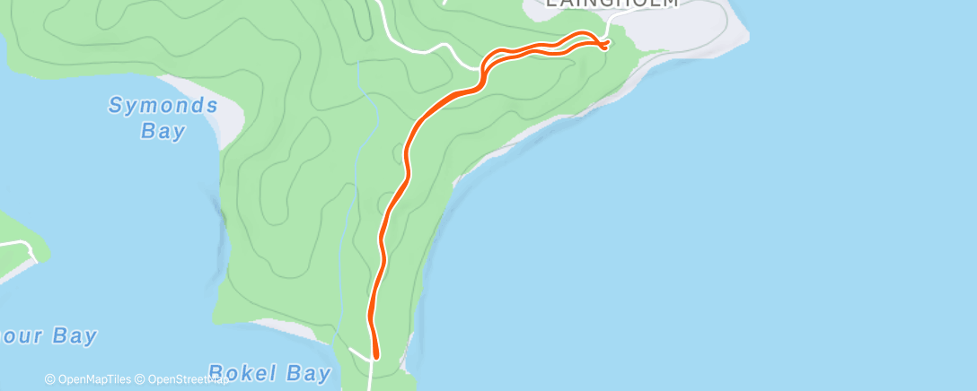 Map of the activity, Afternoon Run