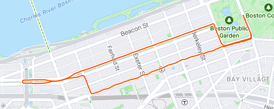 Map of the activity, Boston 5K with family