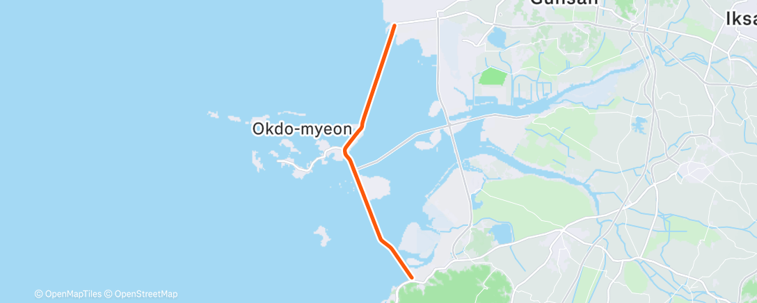 Map of the activity, ROUVY - Challenge Gunsan-Saemangeum | South Korea