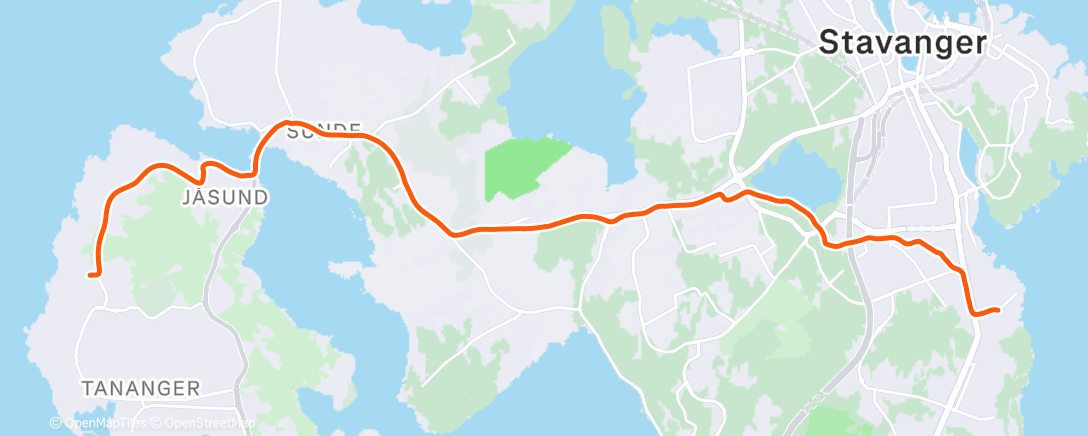 Map of the activity, Afternoon Run