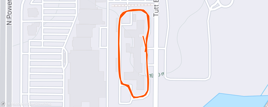 Map of the activity, Nike Run Club: Tuesday Afternoon Run