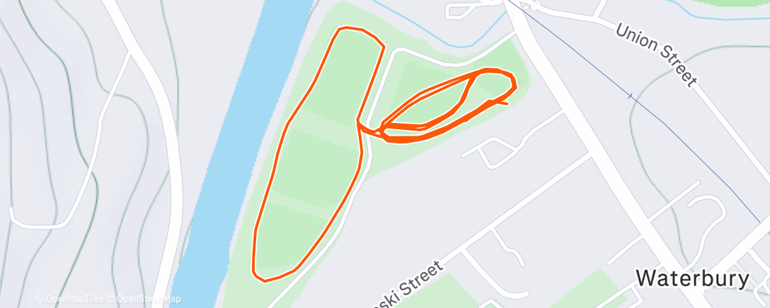 Map of the activity, Afternoon Run