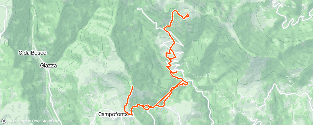 Karte der Aktivität „Segmenti sotto l’ora della Val del Chiampo 2/4”
