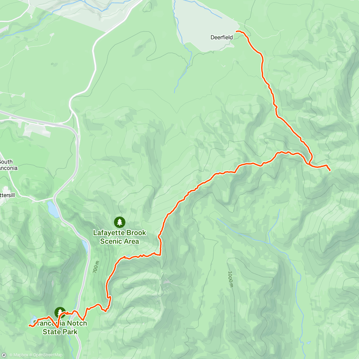 Map of the activity, Hut to Hut Traverse Pacing