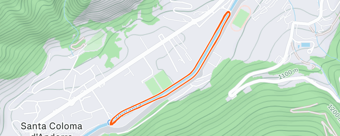 Map of the activity, Pre Christmas run