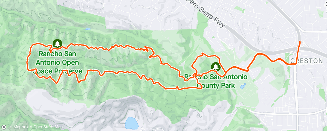 Map of the activity, Reuniting with PG&E Trail