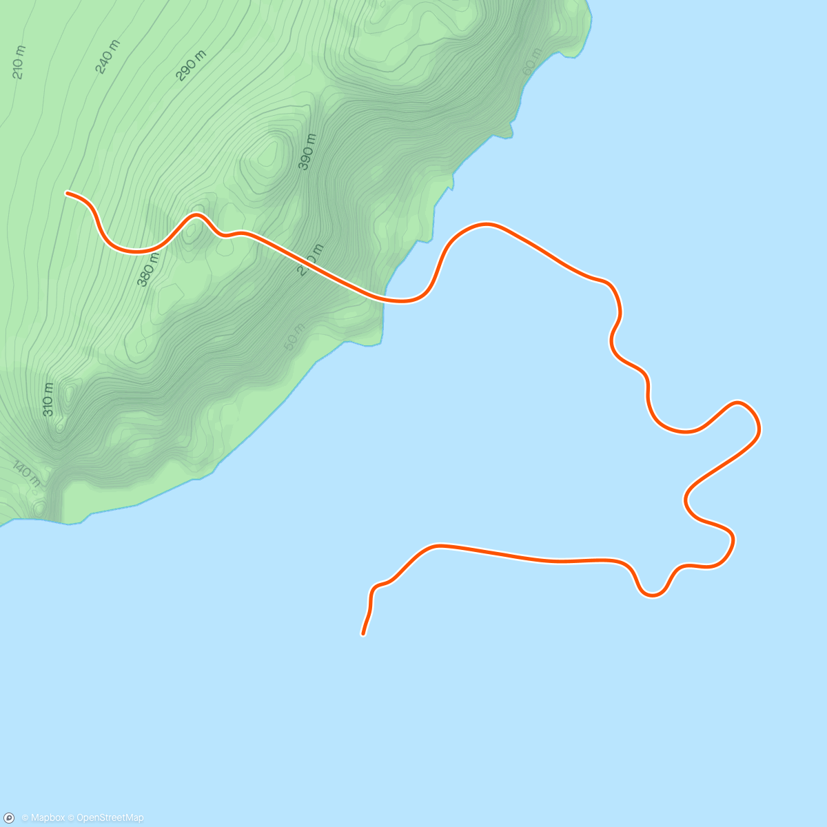 アクティビティ「Zwift - Going Coastal in Watopia」の地図
