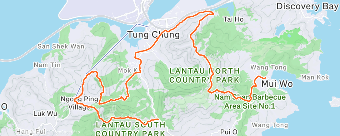Map of the activity, Morning Trail Run