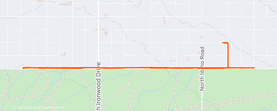 Map of the activity, Afternoon Run