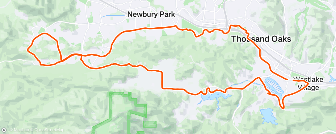 Map of the activity, Newbury Park Loop