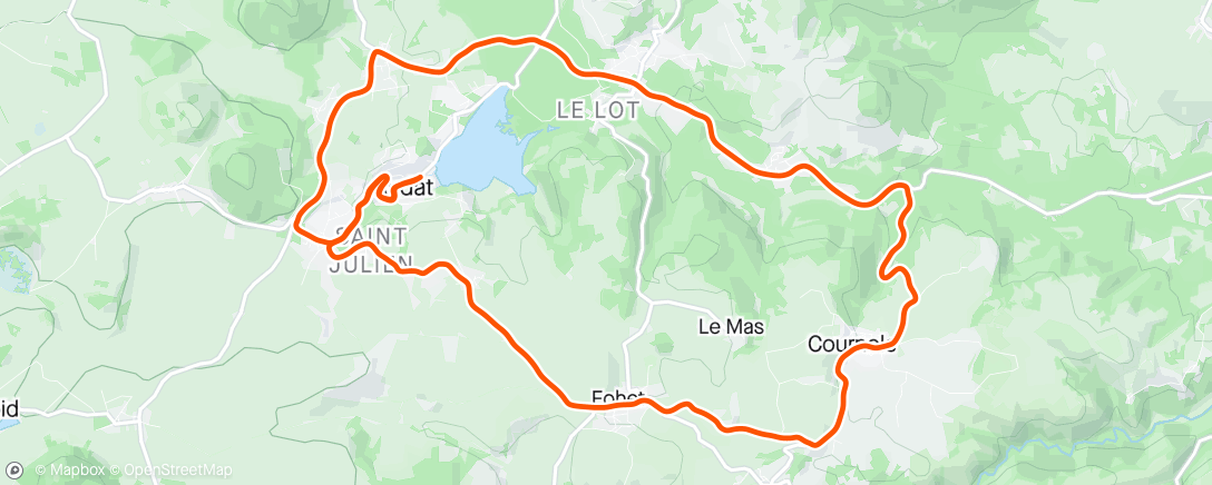 Map of the activity, Vélo 2