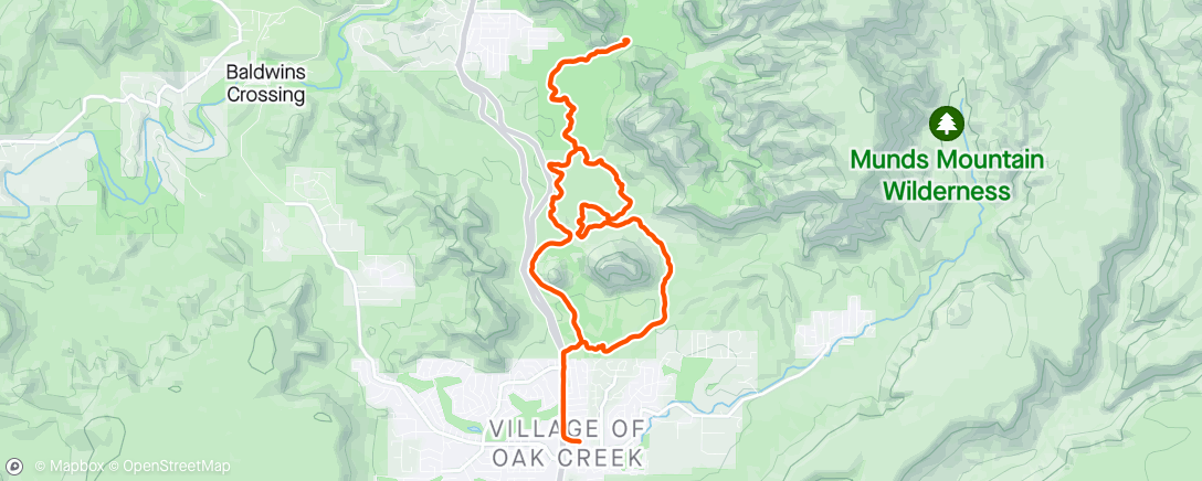 Map of the activity, Sweet Sedona. Lots of great memories chasing friends around these trails.