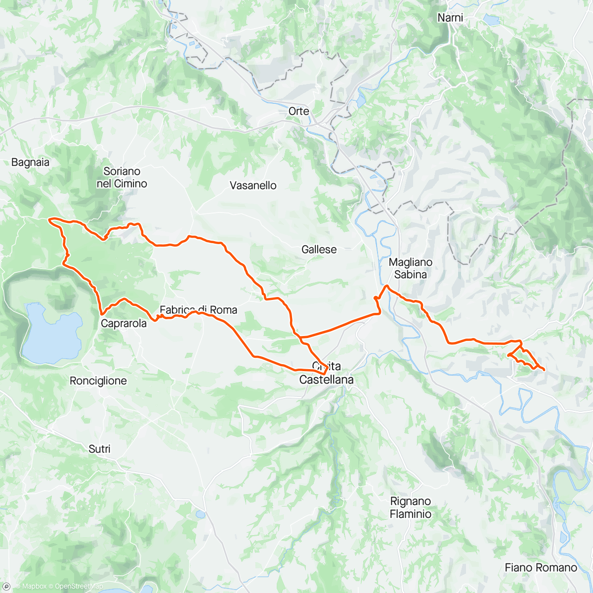 Map of the activity, Fiottamento Ride