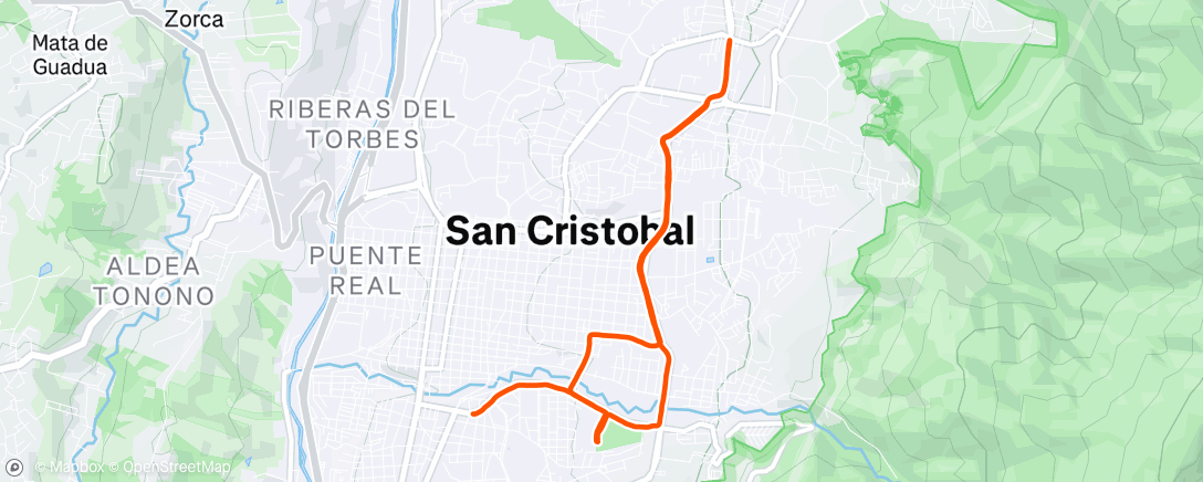 Map of the activity, Carrera de tarde