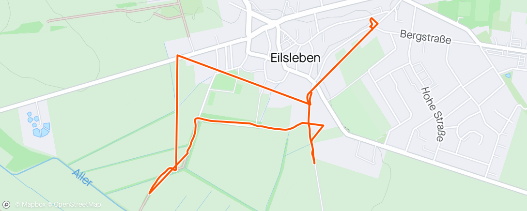 Map of the activity, Lauf in den Tag