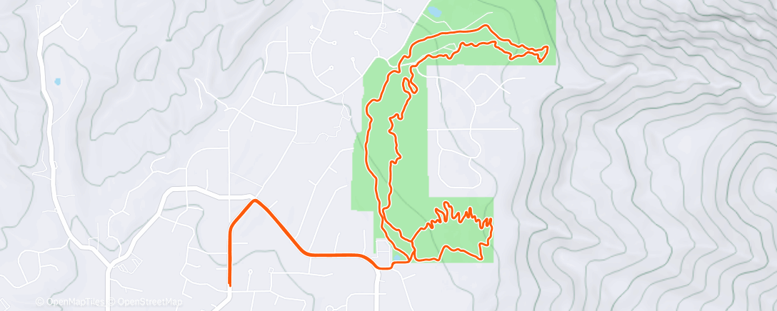 Map of the activity, Morning Mountain Bike Ride