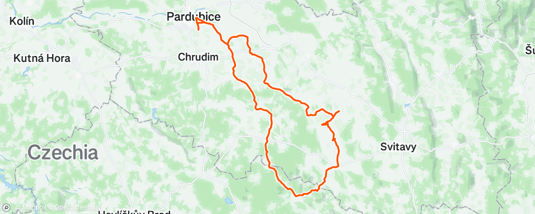 Map of the activity, Morning Ride