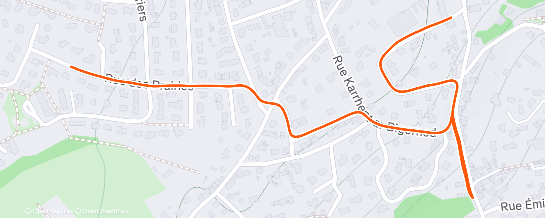 Карта физической активности (Changement de sport course➡️trail pour avoir le d+)