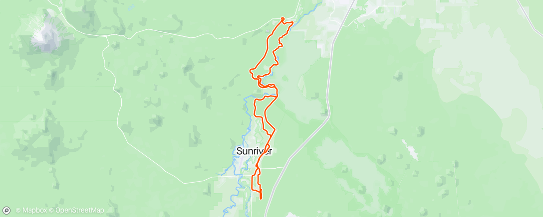 Carte de l'activité Mountain Bike Ride…lots of single track and some rain