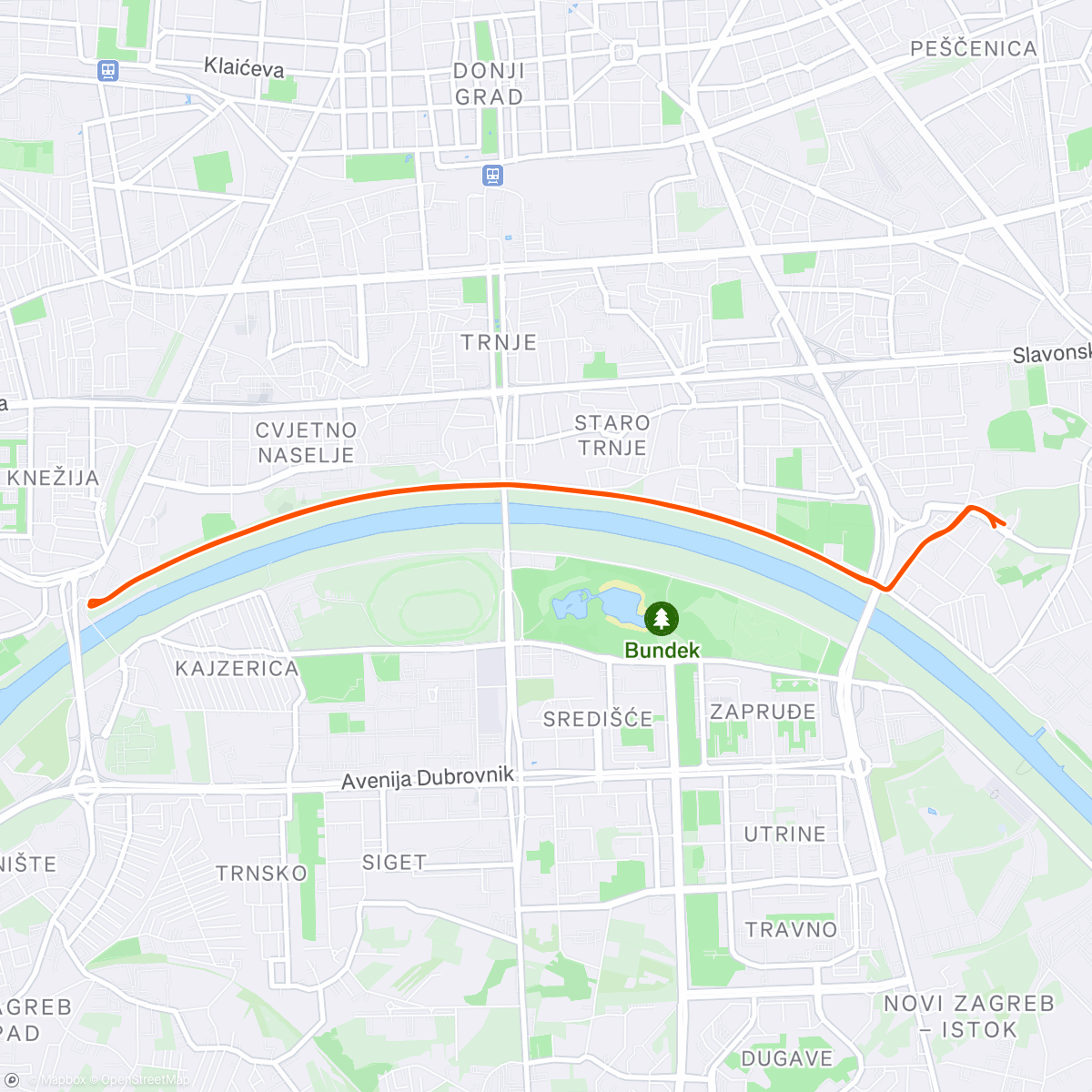 Map of the activity, Tempo 4k