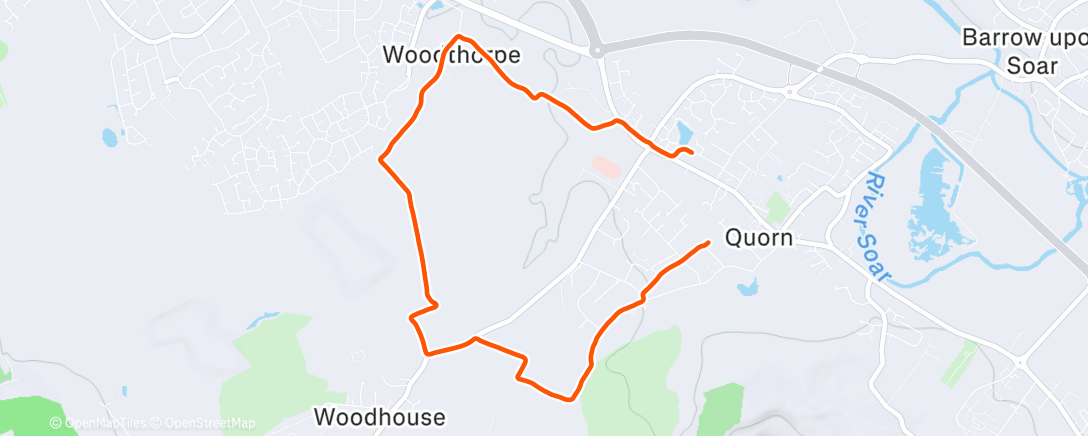 Map of the activity, Morning Trail Run